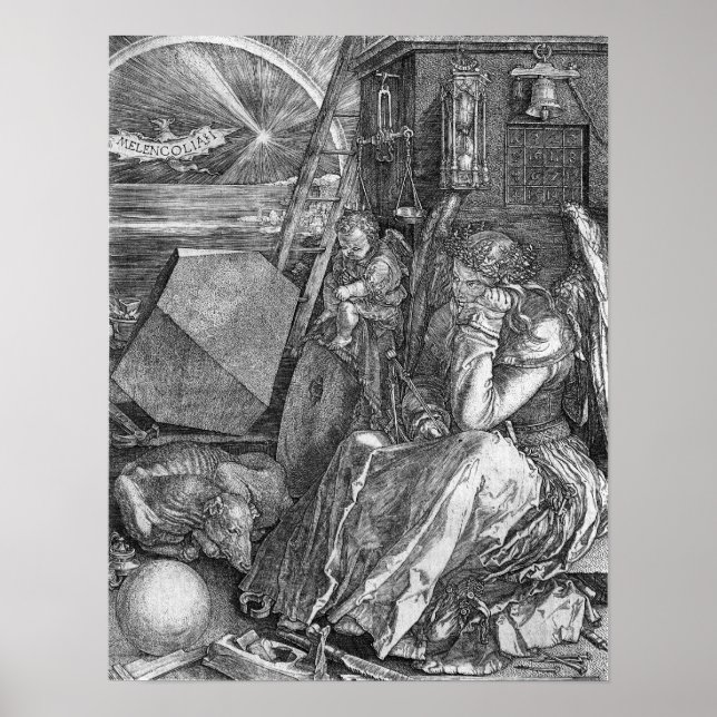 Impresión de Melencolia por Albrecht Durer (Frente)