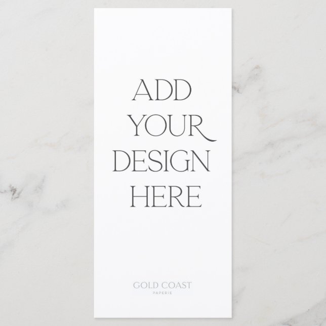 Impresión de menú o programa de 4x9" (Anverso)