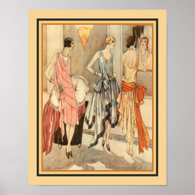 Impresión de moda Art Déco de 1928 (Frente)