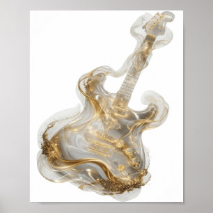Impresión de moda de arte abstracto de plata elega