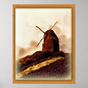 Impresión de molino de viento