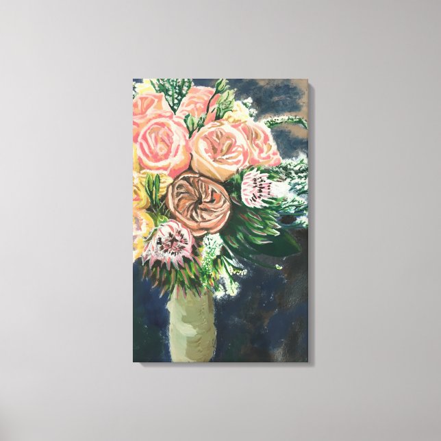 Impresión de monotipo de flor suave (Anverso)