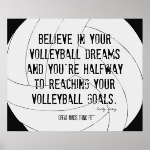 Impresión de motivación 020 del voleibol blanco 