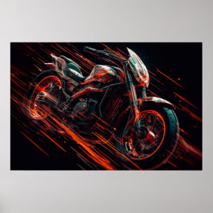 Impresión de motocicletas poster