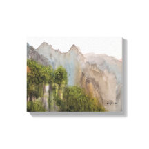 IMPRESIÓN DE MOUNTAINS MISTY MOUNTAINS WATERCOLOR 
