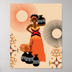 Impresión de mujeres tribales africanas