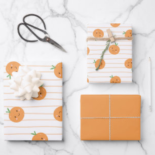 Impresión de Naranjas pequeños - Conjunto de papel