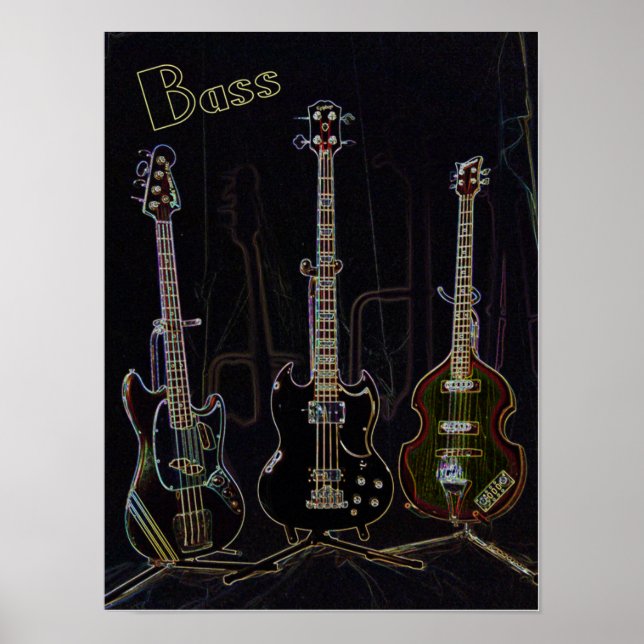 Impresión de Neon Bass (Frente)