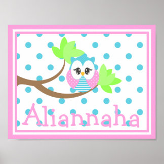 Impresión de nombre personalizado Widdle Owl 3