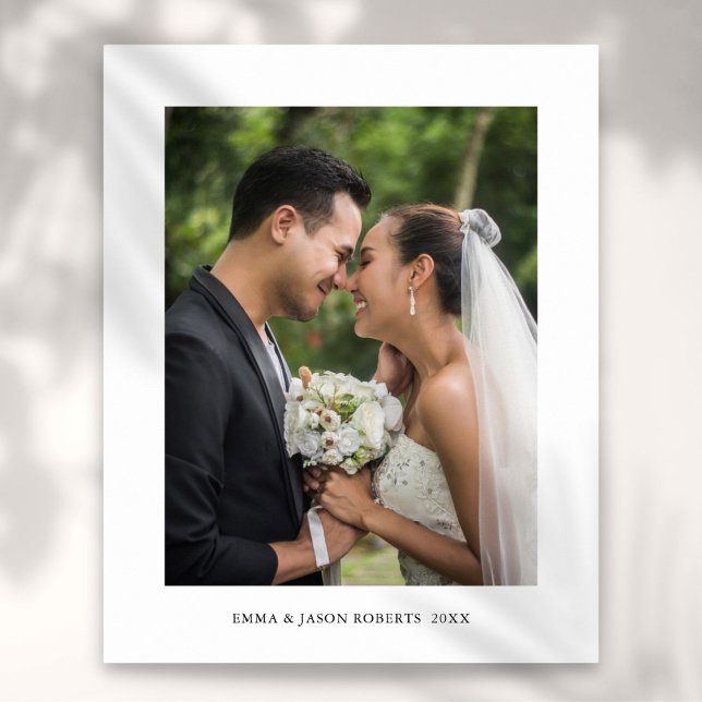 Impresión de nombre y foto Boda personalizada (Personalized Wedding Photo and Name Print)