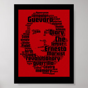 Impresión de nube de palabras Che Guevara