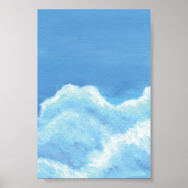 Impresión de nubes onduladas, papel Poster de valo