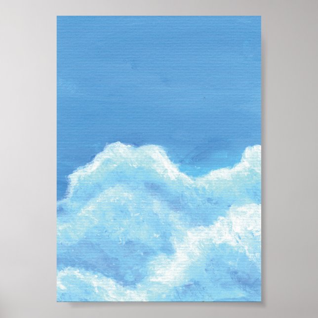 Impresión de nubes onduladas, papel Poster de valo (Frente)