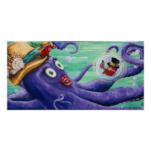 Impresión de octopus y Ethel Crab Steampunk