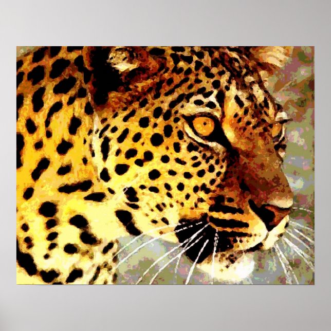 Impresión de ojos de Poster leopardo (Frente)