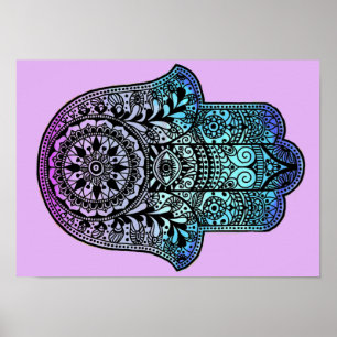 Impresión de Ombre de la mano de Hamsa