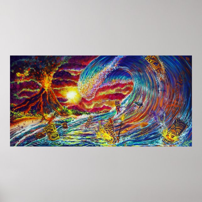 Impresión de onda grande CBjork Tiki (Frente)