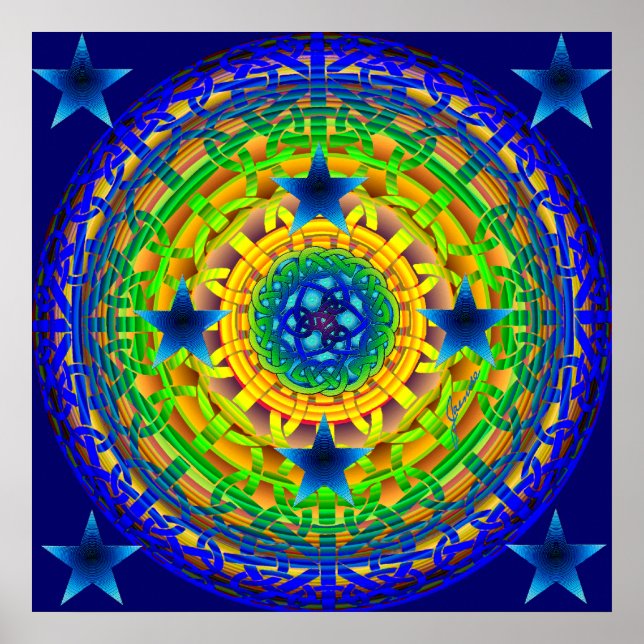Impresión de Orb Celtic Earth Midnight (Frente)