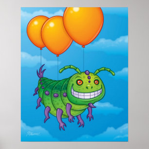 Impresión de oruga impaciente