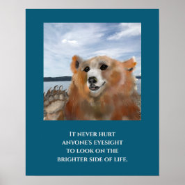 Impresión de oso aconsejable, papel Poster de valo