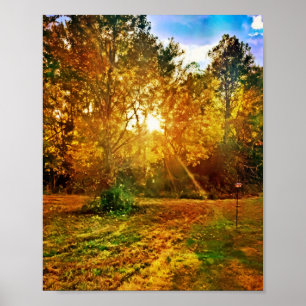 Impresión de otoño de oro, papel Poster de valor (