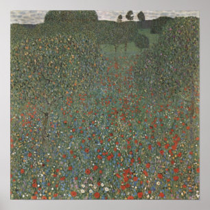 Impresión de paisaje floral Klimt Flowing Meadow
