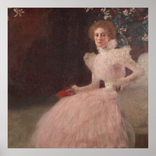 Impresión de paisaje floral Klimt Flowing Meadow