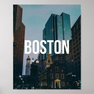 Impresión de paisaje urbano vintage de Boston - Ar