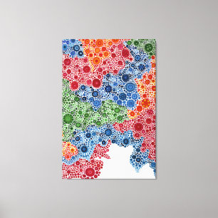 Impresión de paisajes de pinturas de puntos de cír