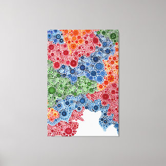 Impresión de paisajes de pinturas de puntos de cír