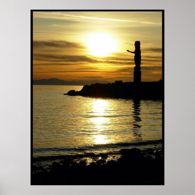 Impresión de paisajes en la costa oeste de Canadá (Frente)