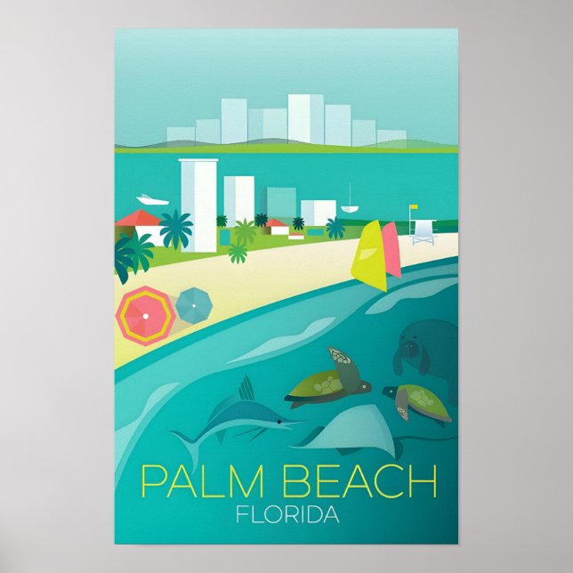 Impresión de Palm Beach, Florida (Frente)