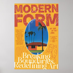 Impresión de Palm Springs Modernista de Mitad de S