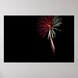 Impresión de palma roja y verde