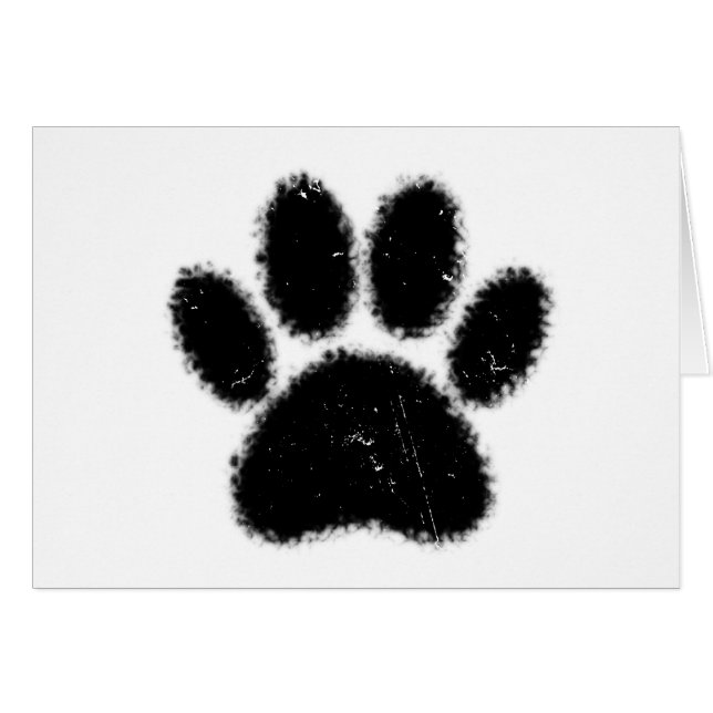 Impresión De Papas De Perro Rugosas Y Dolorosas (Anverso (Horizontal))