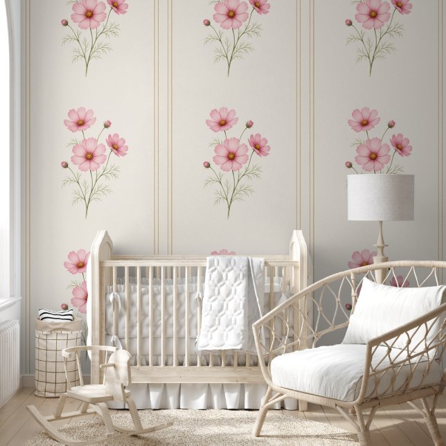 Impresión de papel pintado de la flor de cumpleaño (Niños)