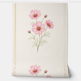 Impresión de papel pintado de la flor de cumpleaño