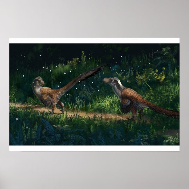 Impresión de par de Deinonychus (Frente)