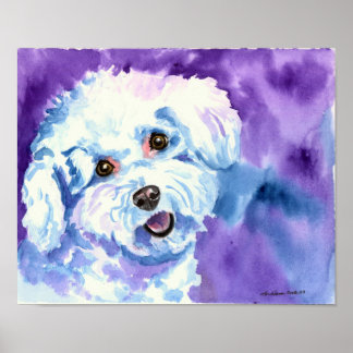 IMPRESIÓN de pared de arte de Bichon Frise