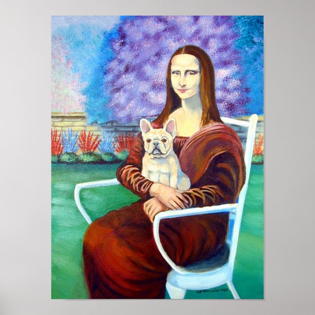 IMPRESIÓN de pared de arte de Bulldog francés (Frente)