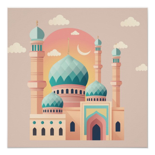 Impresión de pared de celebración de Ramadán  (Anverso)