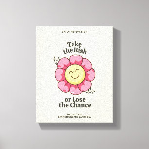 Impresión de pared de flores inspiradoras