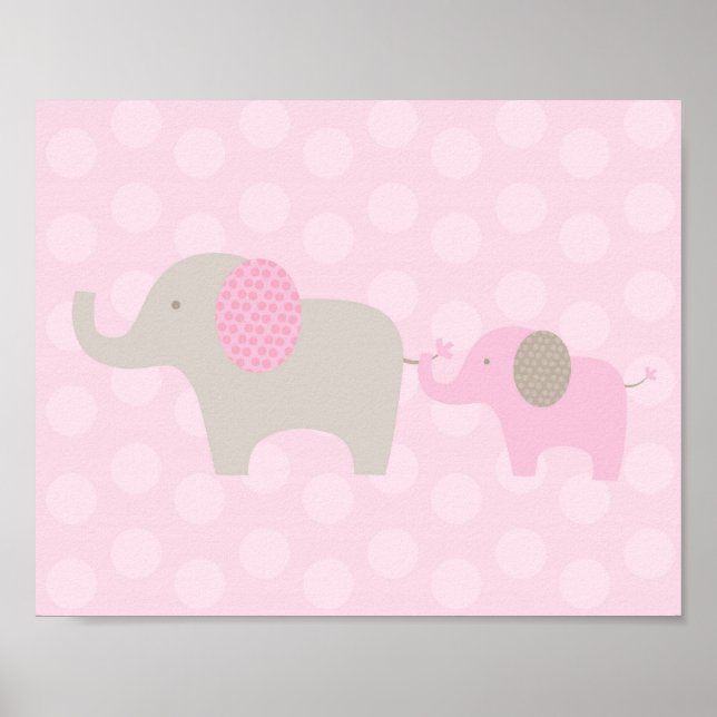 Impresión de pared de guardería de tazas rosadas p (Frente)