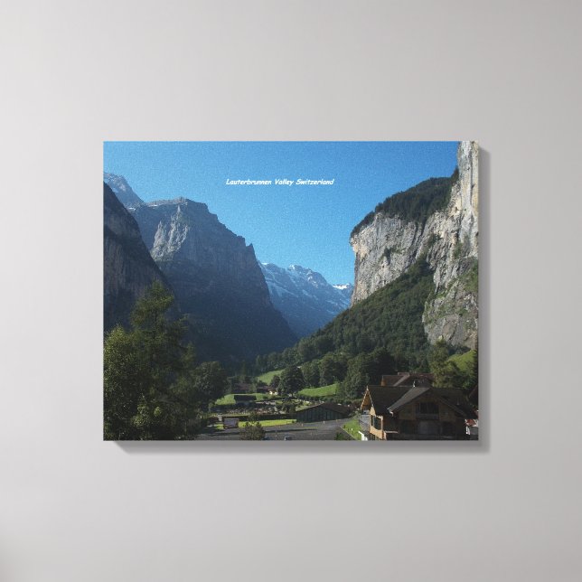 Impresión de pared de lienzo en Lauterbrunnen Vall (Anverso)