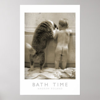 Impresión de pared de tiempo de baño