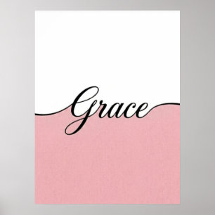 Impresión de pared minimalista elegante con letra