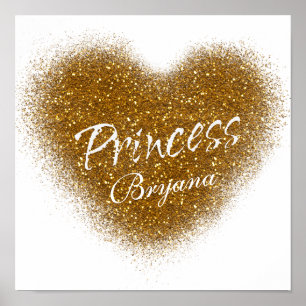 Impresión de pared para nursery de PRINCESA con br