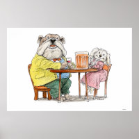Impresión de pareja de perro de cerveza de Cheer