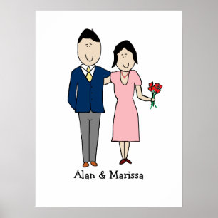 Impresión de pareja elegante - personalizable 8.5 