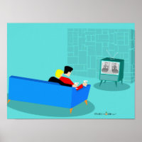 Impresión de parejas gay retro, papel Poster de va